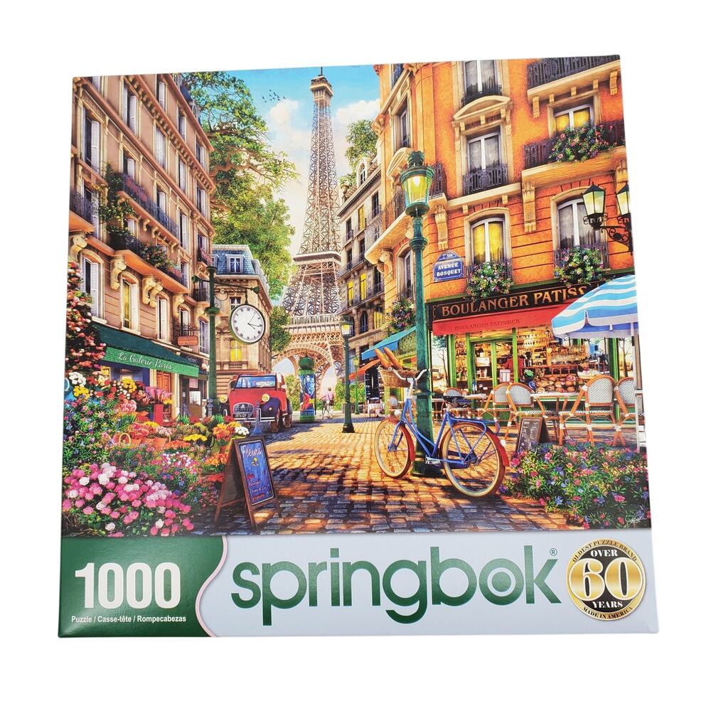 Springbok Paris Afternoon 1000 Piece‎ Jigsaw Puzzle Eiffel Tower 33-11096 USA